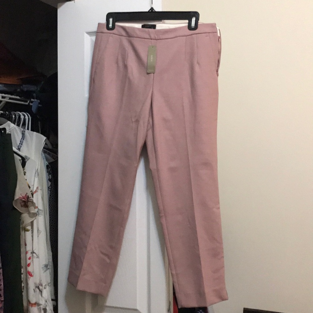 J. Crew Wool Blend Martie Pant in Mauve